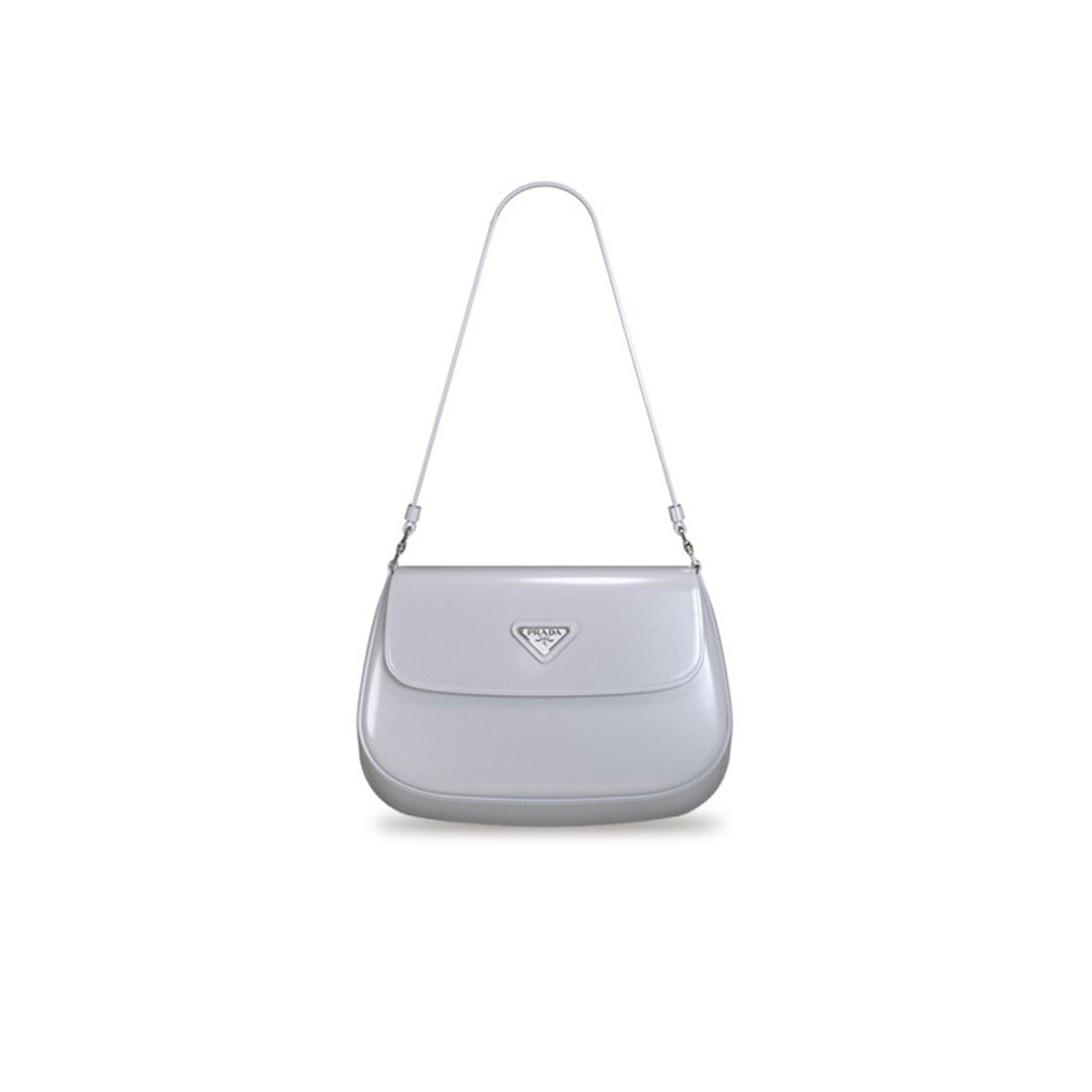 Pra*a small cleo brushed leather shoulder bag with flap 1bd311 (22*15.5*4cm)